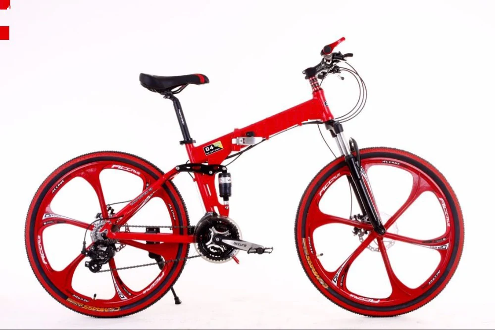 High Quality Mountain bike 24 3x8 speed double damping double disc brake folding bike 26 inch Suspension Man Bicycle 26