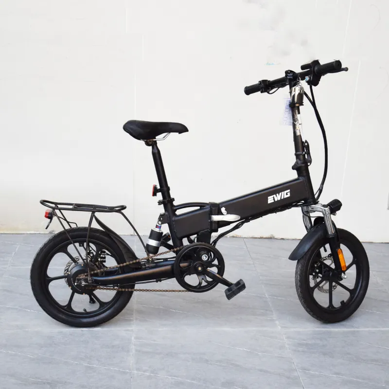 EWIG Electric Folding Bike Bicycle Electric Folding BikeFactory Wholesale 250W 5.2AH Aluminum Alloy Disc Brake Road Folding Ebike for Adult