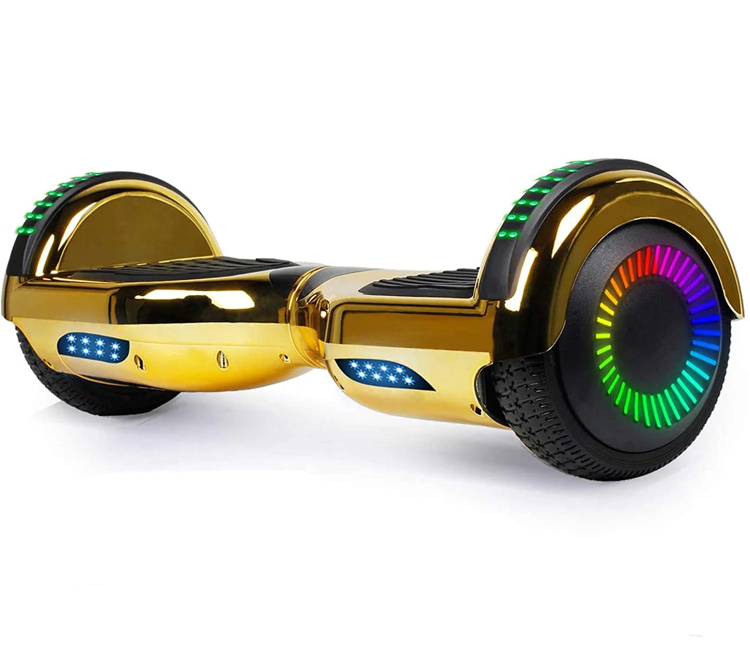 GlareWheel M3 Hoverboard LED Light Bluetooth Chrome Gold