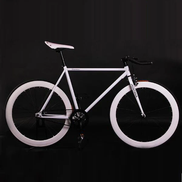 Fixed Gear Bike Fixie Bike 52cm Frame DIY Muscular Frame Cycling Road Aluminum Alloy Fixie Bicycle