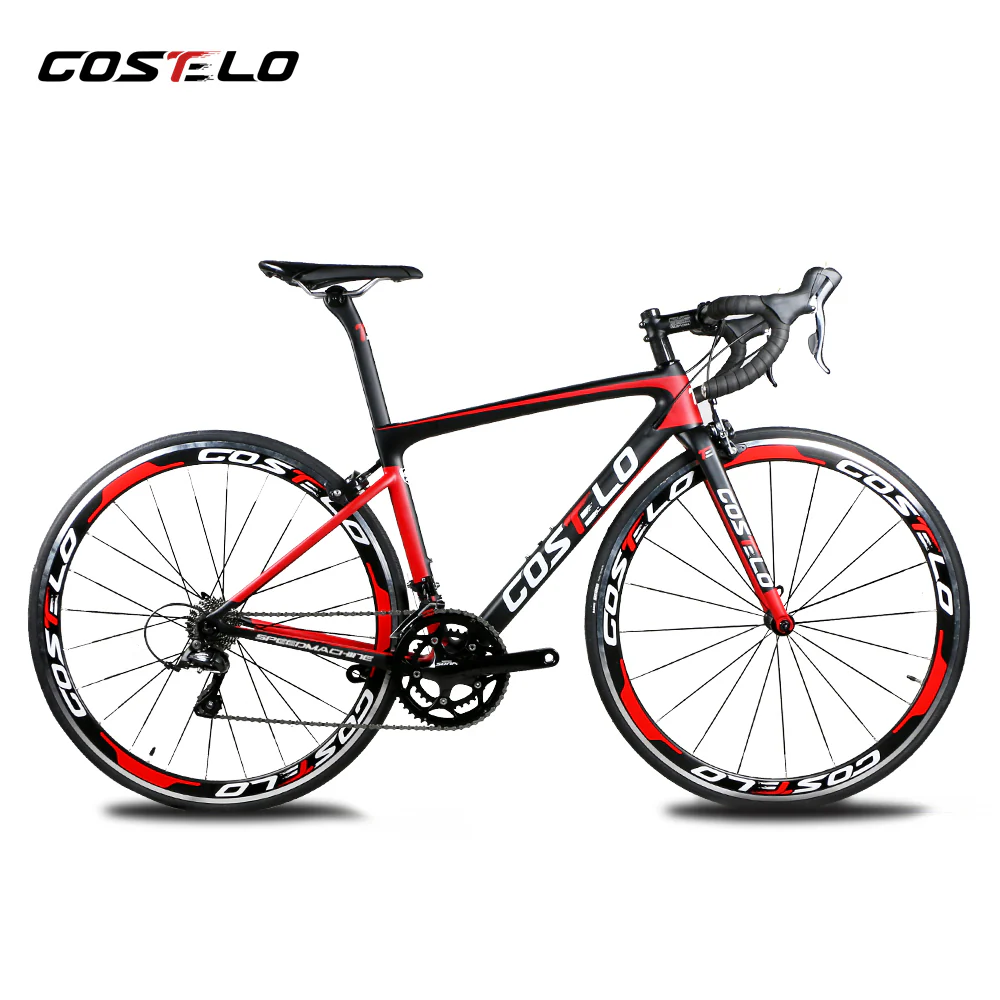 2018 Costelo speedmachine road bicycle carbon bike complete bicycle 40mm wheels 3500 group handlebar stem bici cheap bike