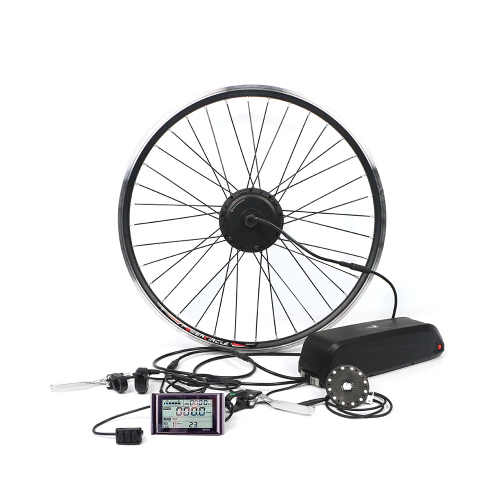 Best Selling 36v 48v 350w conversion normal electric bike hub motor kit with half twist throttle