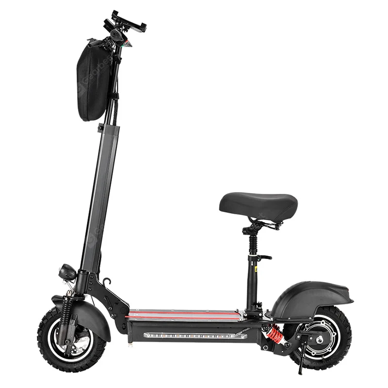 E5 600W Electric Scooter - Range 35-40Km/ 40Km/h With Off-road Tires - Foldable - With Seat - Hanging Bag - 48V/10Ah