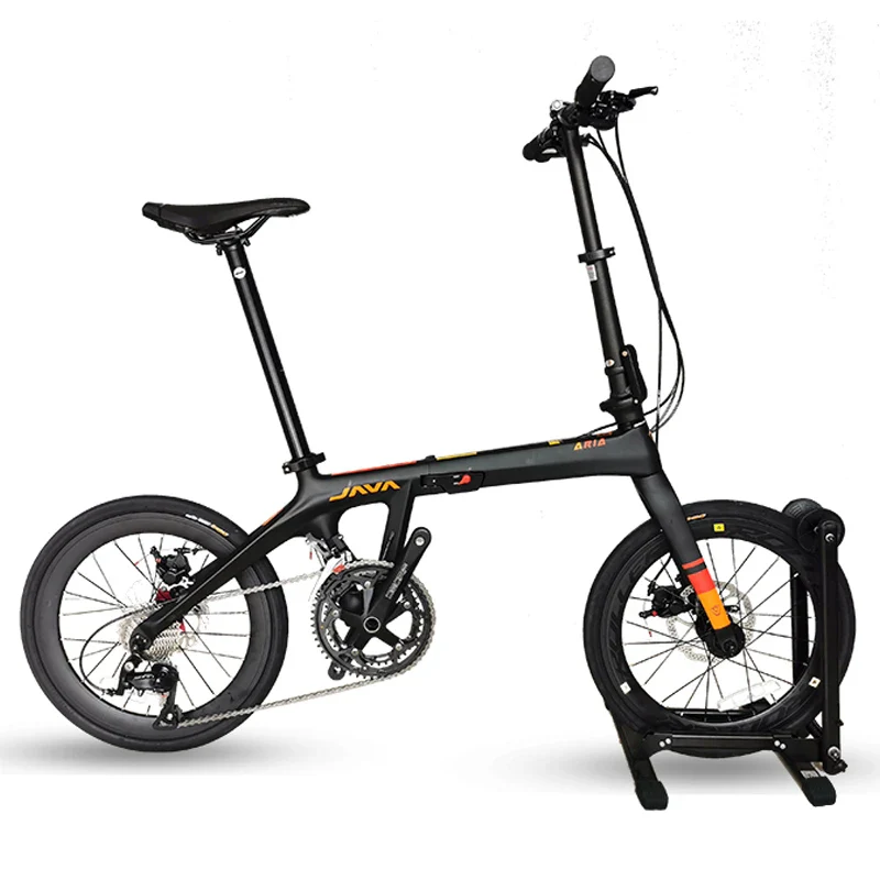 20-inch Foldable Bike Carbon Fiber 18 Speed Ultra-lightweight Adults JAVA Dual Disc Brake Folding Bicycle Bicicleta Plegable