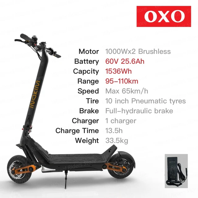 INOKIM OXO Electric Scooter 60V 25.6Ah Dual Motor Engine Skateboard Beast