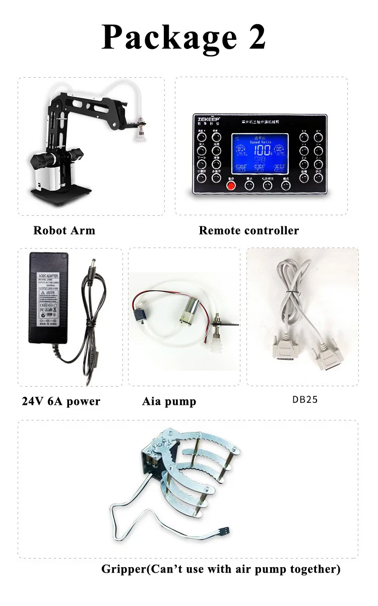 0.5kg Load Industrial 3 Axis Robotic Arm Planetary Reduction Manipulator Open Source Secondary Development Teaching Robot