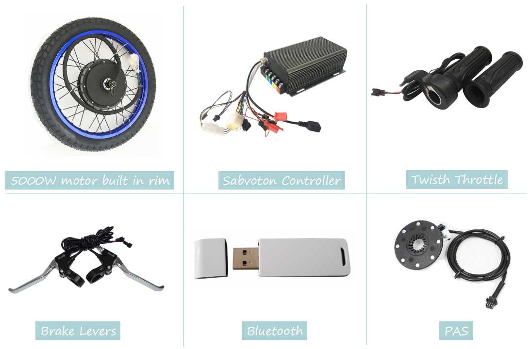 high speed electric bike conversion kit 72V 5000w electric motorcycle QS 205 50H V3 hub moto