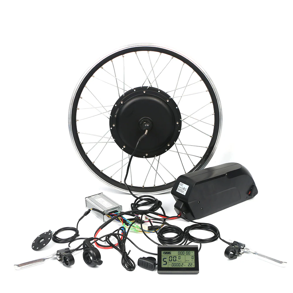 Brushless Geared Hub Motor 24 36 48v 500w Electric Bike Conversion Kit for 20 26 27.5 700C Inch Wheel moto kit