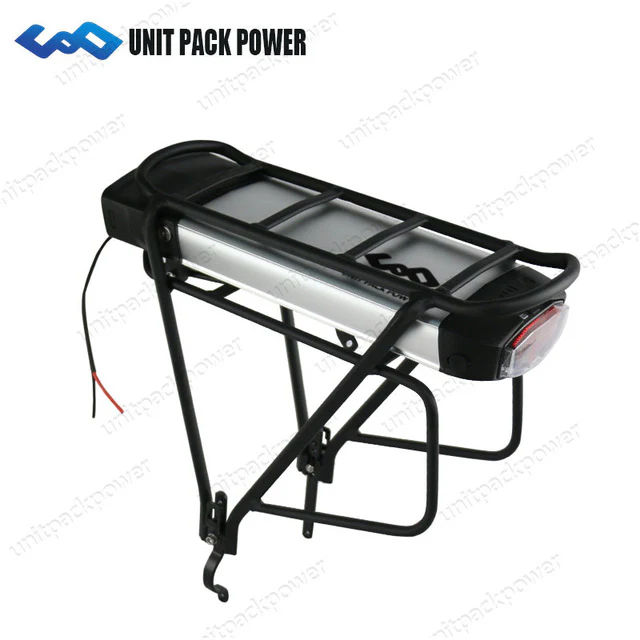 36V 13Ah Rear Rack Battery for Bafang BBS01 500W 350W EBike Battery with Tail Light