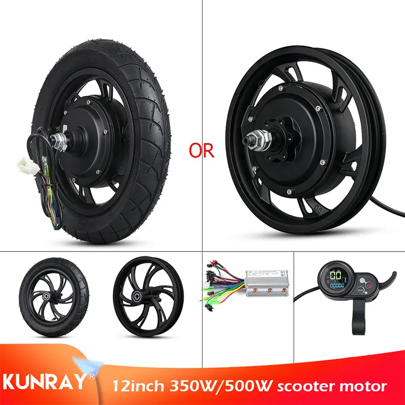 12inch BLDC Scooter Hub Motor Wheel 48V 500W Brushless Non-Gear Hub Motor 36V 350W E Bike Motor Wheel For Electric Scooter Ebike