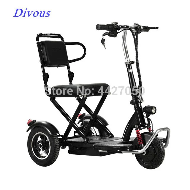 free shipping  three-wheeled lightweight folding elderly scooter electric  wheelchair