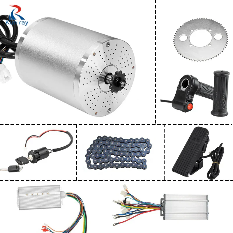 48v 1000w Electric Motorcycle Motor 50A Conversion Kits E-bike Brushless Motor Kits 60V 2000w Electric Scooter Motor