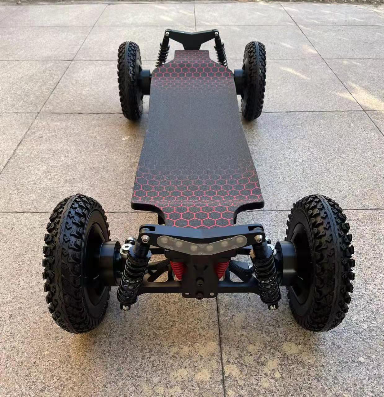 2000W Dual Four Motor Fast Speed 45KMH Long Range 48V 12AH 20AH Big Battery 40% Incline Electric Offroad LongBoard Skateboard