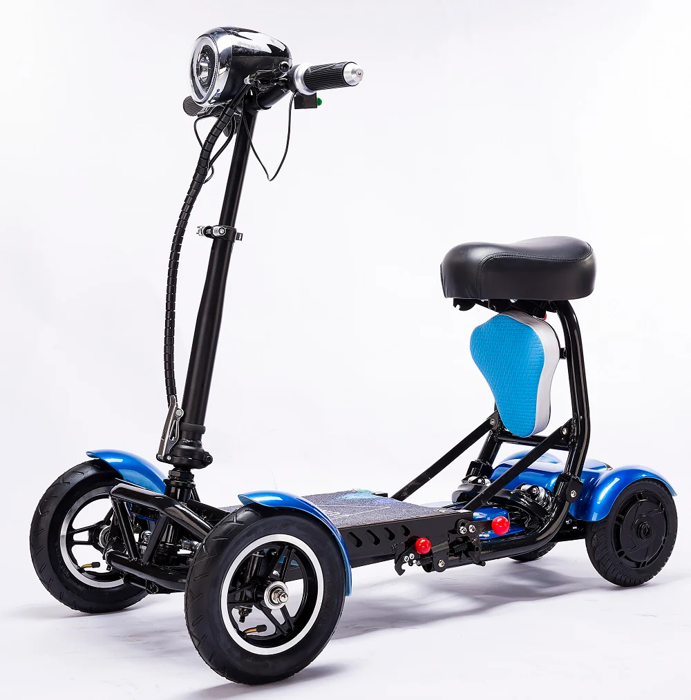 enhance foldable perfect travel transformer 4 wheel electric folding mobility scooter convenient for elderly travel