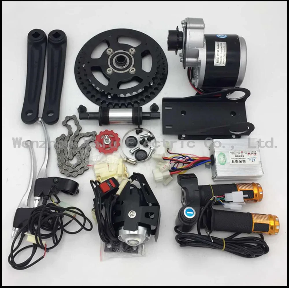 24V36V 250W350W strong power intermediate drive electric bicycle modification kit is suitable for variable speed bicycles.