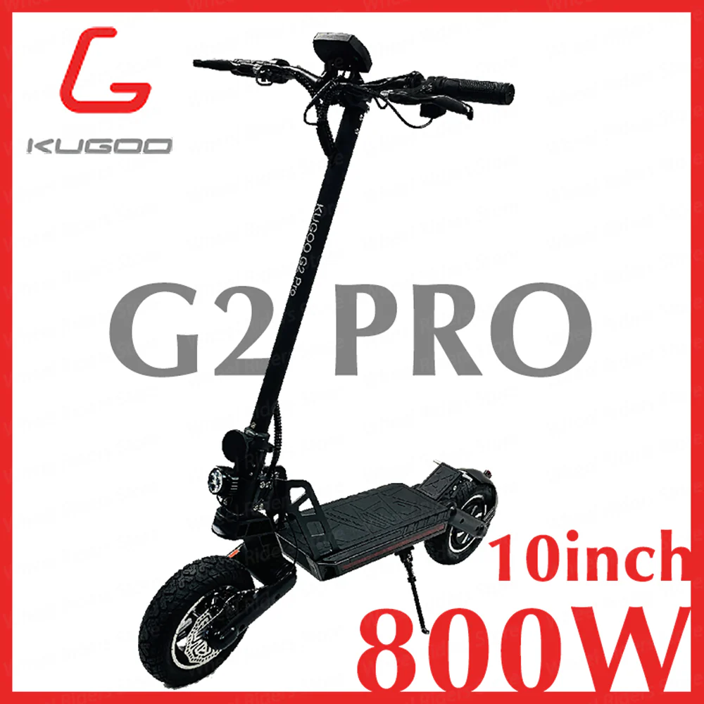 KUGOO G2 PRO Electric Scooter 800W 10" Tires Dual Disc Brake Front and Rear Absorption System Skateboard Adult