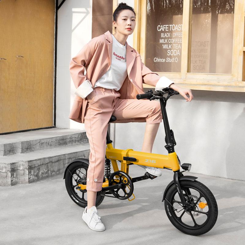 Himo Z16 Folding electric power-assisted bicycle 36V250W City ebike Double front and rear suspension