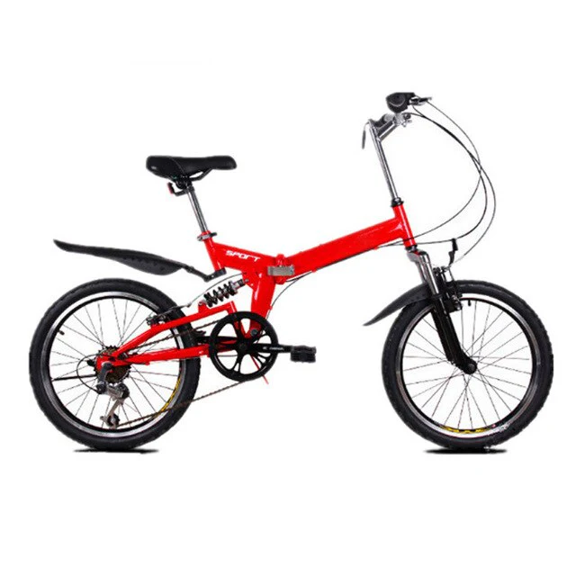 20inch folding mountain bike 6 variable speed bicycle road bike male and female cycling folding bicycle variable speed bike