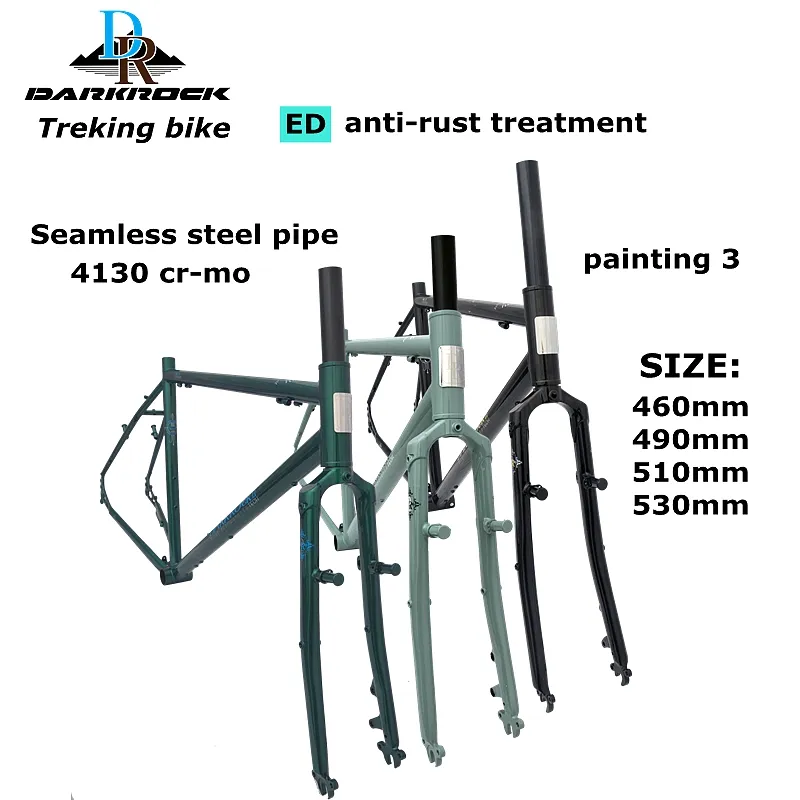 26 Inch Gravel Bike Frame/Chromoly Steel Frame/Fork/Touring Bicycle Frame/Bicycle Accessories