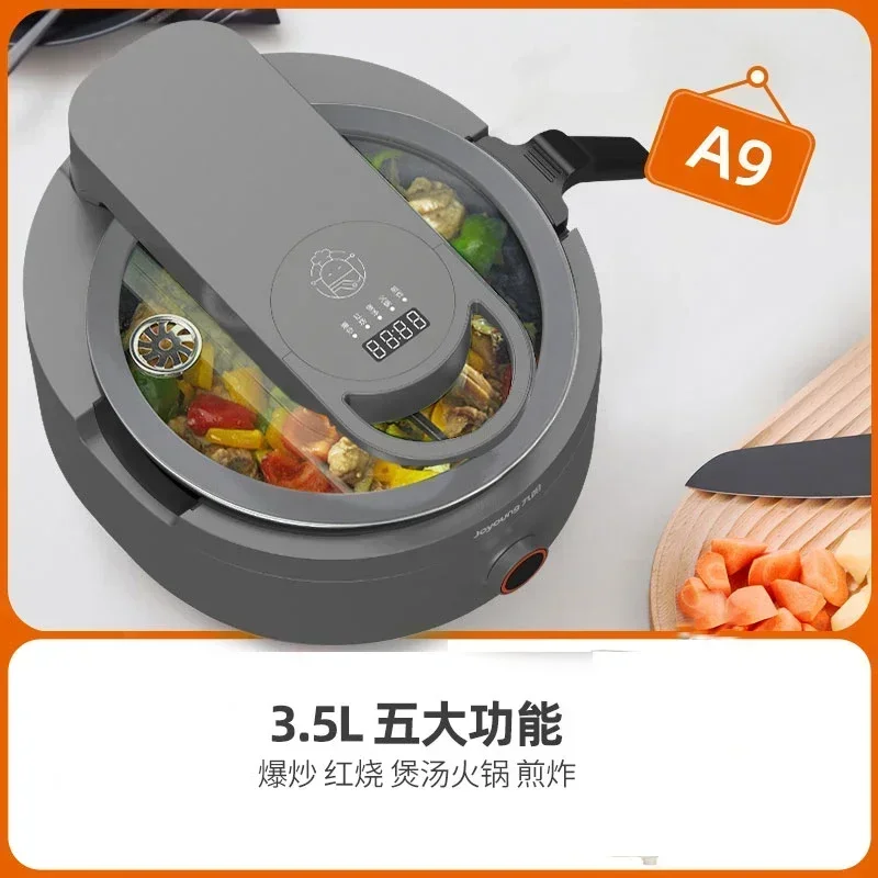 Household new cooking machine.Fully automatic. Intelligent robot. Can be used as a frying pan. Fried rice machine. Cooking pot.