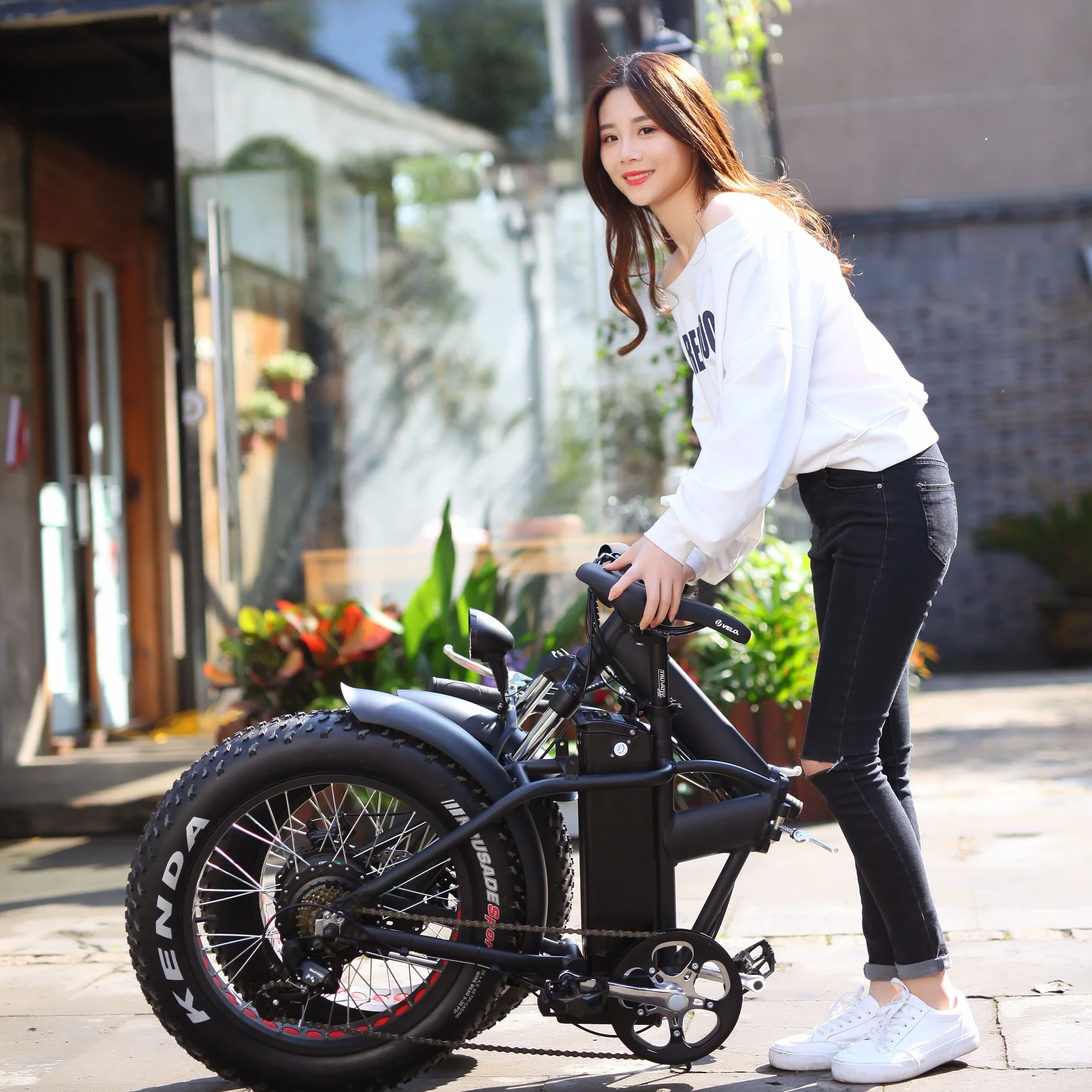 48v1000W 20''x4.0 Snow Beach bicycle fat tire foldable fat electric bike with 48V13AH Lithium Battery for Adult