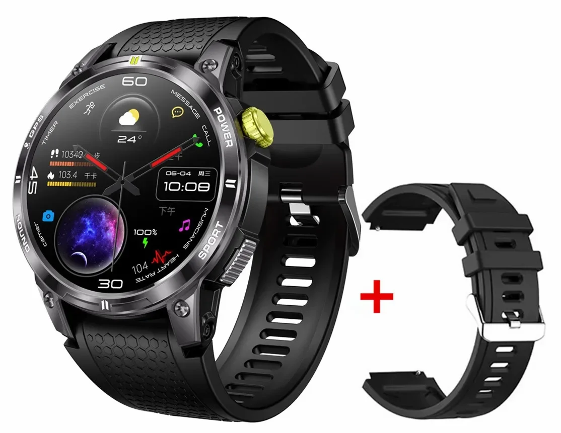 Gaines NX18 Pro Smart Watch Amoled Screen Men Outdoor GPS Sports Tracke Compass Bluetooth Call 400mAh Long Standby Smartwatch
