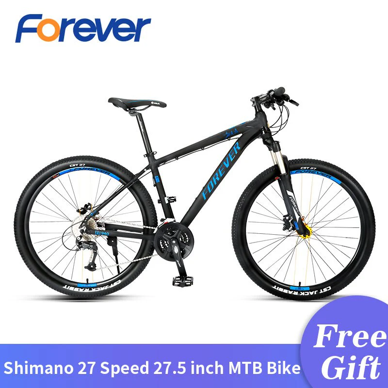 Forever Mountain Bike 27 Speed Double Hydraulic Disc Brake  Lightweight Aluminum Alloy Bicycle Men 27.5 inch Cycling MTB Bike