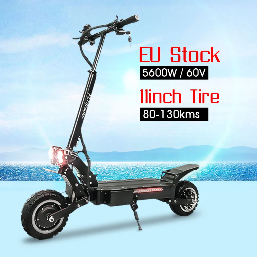 FLJ Upgrade T112 Electric Scooter EU Stock 60V 5600W Dual Motor Off Road or On road scooter Foldable adults kick scooter