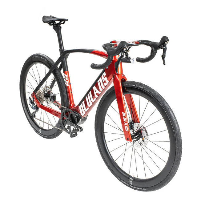 Electric power-assisted road ebike Mid-drive motor disc brake electric racing lithium battery carbon fiber road ebike