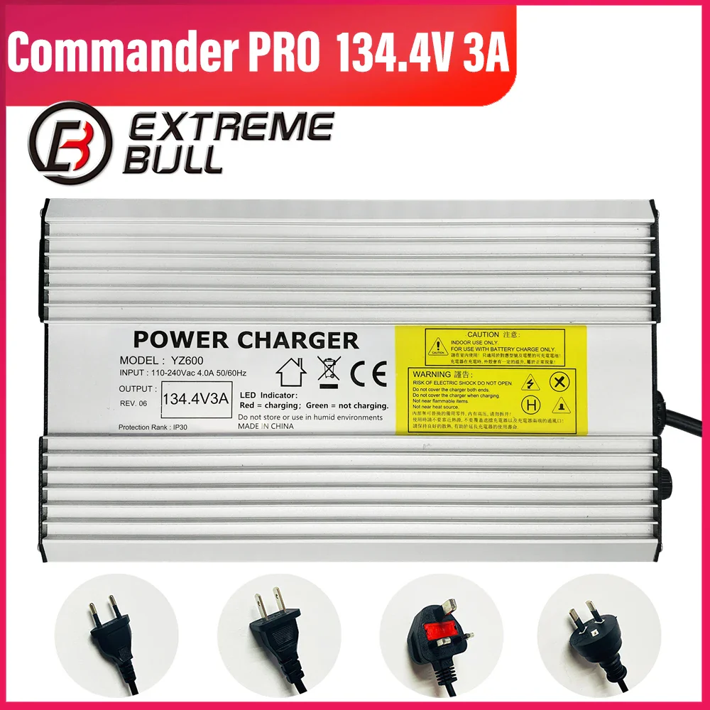 EXTREME BULL Commander Pro 134.4V 3A Original Charger For Begode Commander Pro 134V Electric Unicycle Accessories