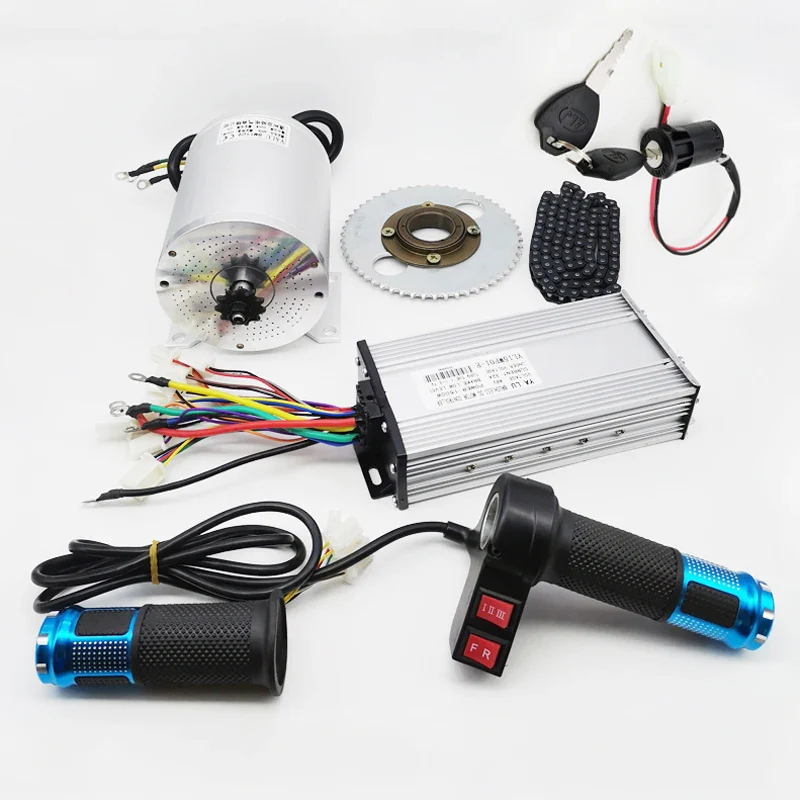 36V48V60V 500W-3000W Electric Brushless High Speed BLDC Motor kit with Digital twist Throttle for Scooter Go Kart Bicycle EBike