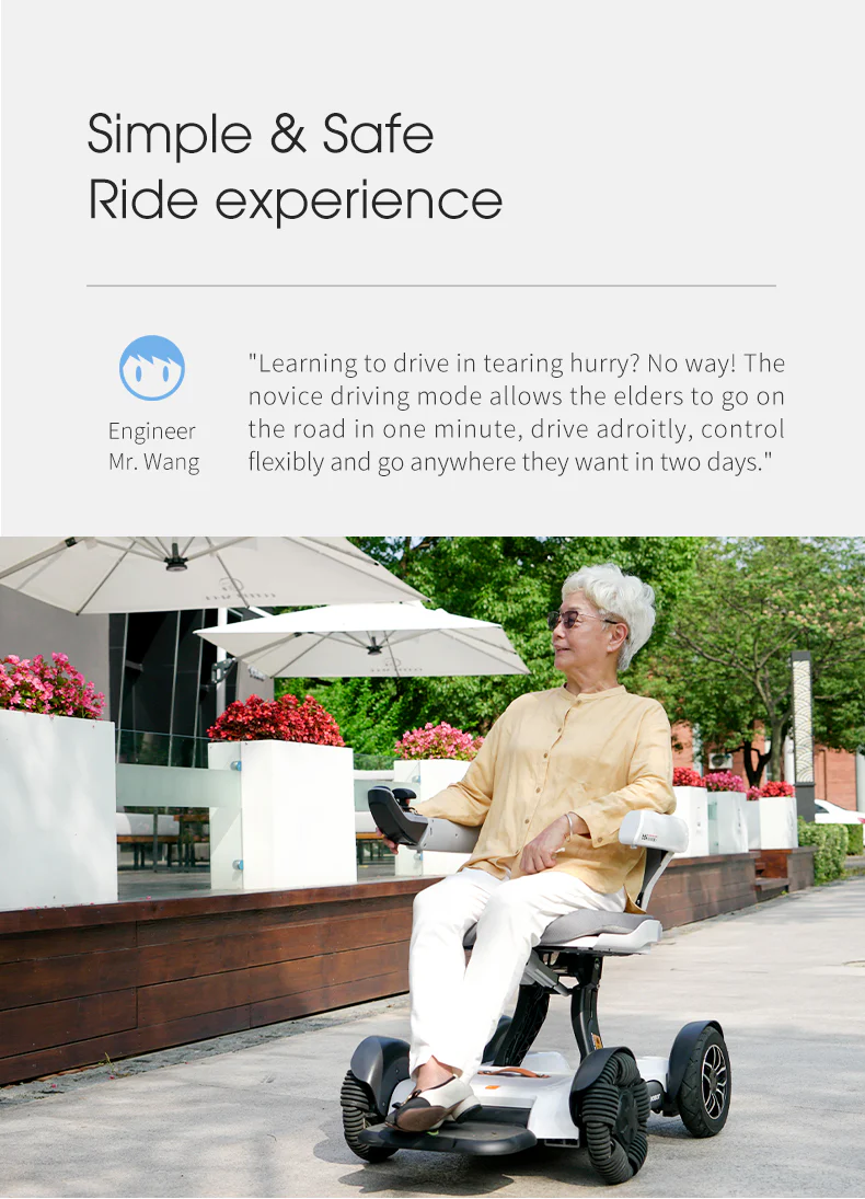 High Quality Lightweight Portable Intelligent Electric Motor Wheelchair