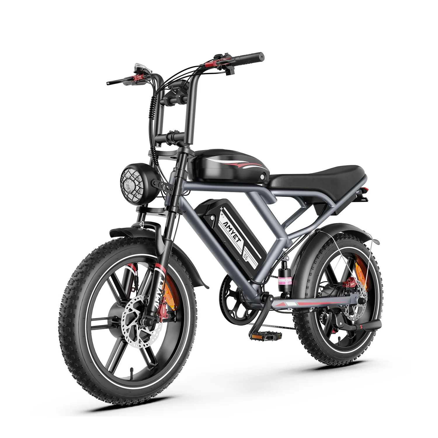 AMYET S6 2000W Dual Motor and Batteries Electric Bike - Gray