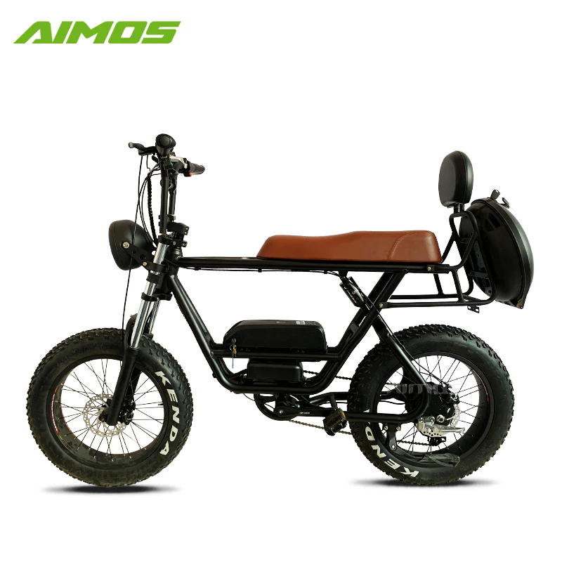 48v 500w Double seat electric bike with dual suspension fat tire electric bicycle