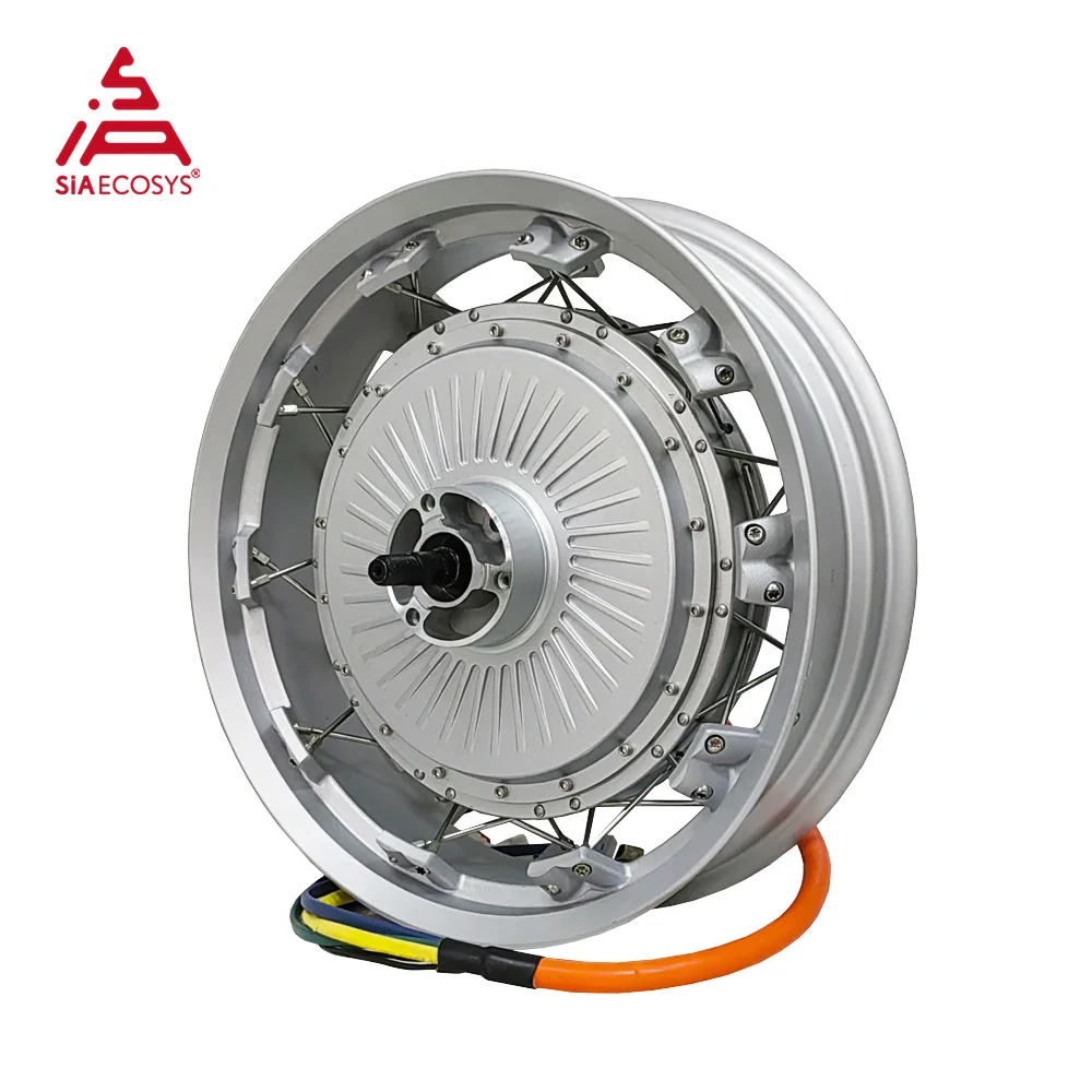 Copy SiAECOSYS 17inch 273 8000W V3 72V Hub Motor Kits with 17x3.0inch Front Wheel and 17*4.5inch Moped Motor 120kph High Speed