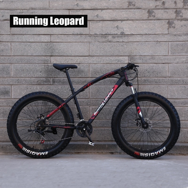 Fat Bike Speed Change Cross-country Mountain Bike, 4.0 Super Wide Tires, Snow Sand Bicycle, Male And Female Student Bicycle