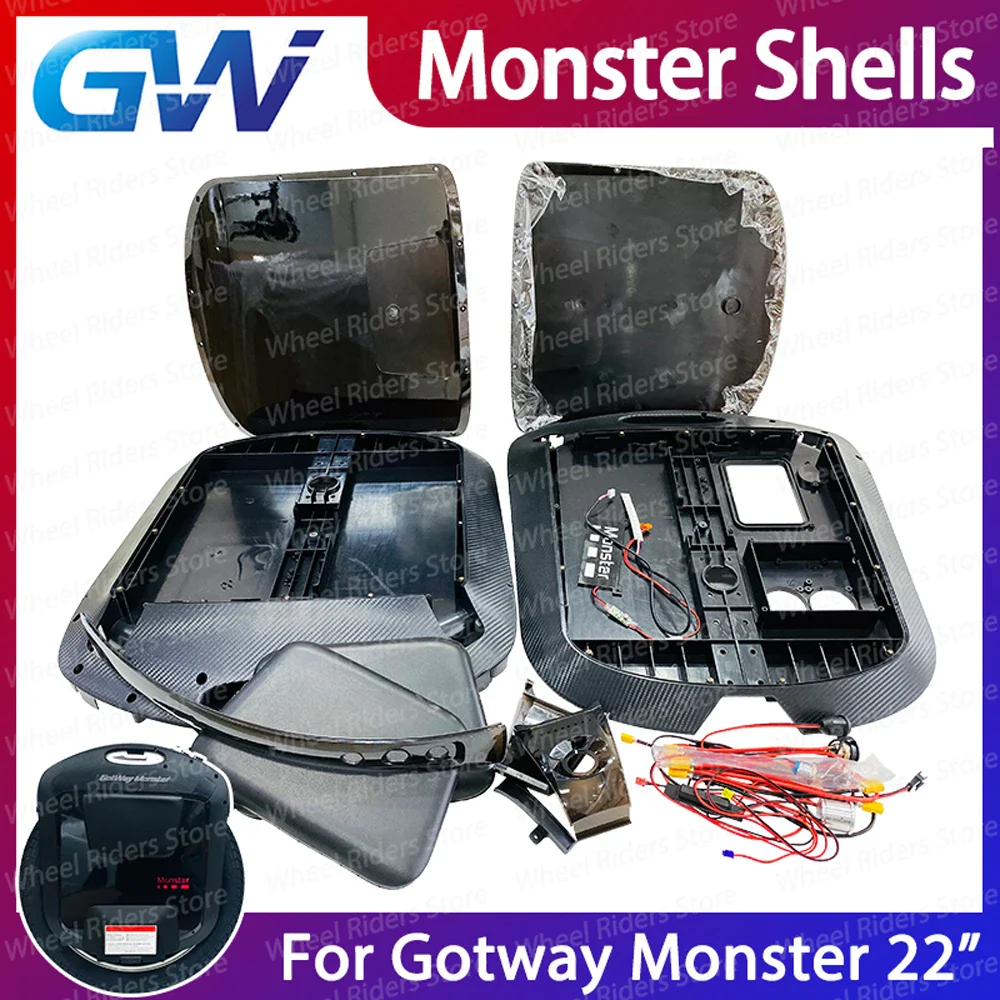 Gotway Monster 22'' Shell Black Carbon Update Monster 2 To Monster 3 Electric Unicycle Accessories Add Speaker Monowheel