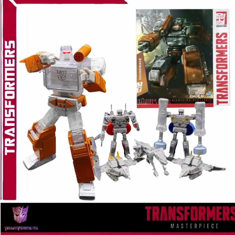 In Stock Transformers Studio Series Toy Robot Hasbro Platinum Master Transparent MP13 Soundwave Limited with 5 Tapes Gift Hobby