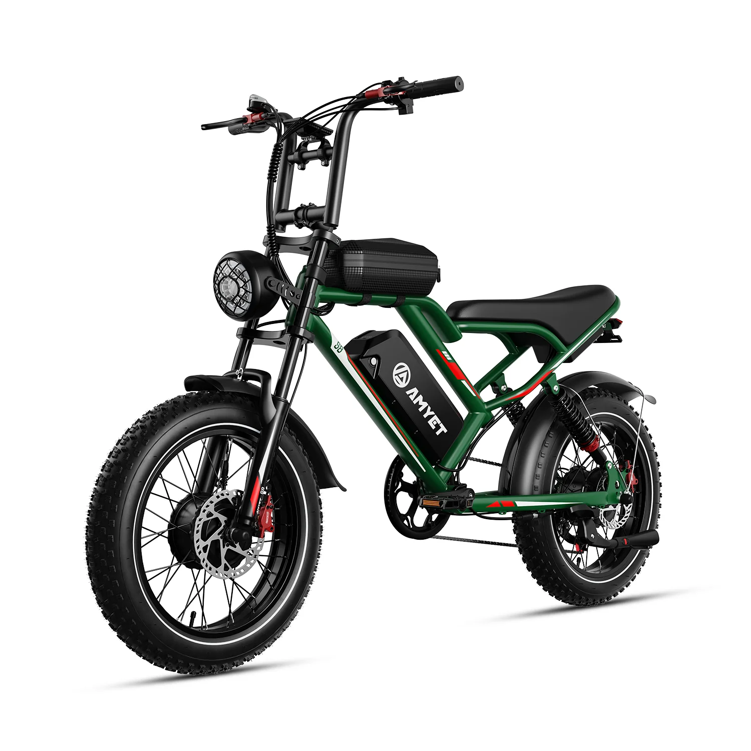 AMYET S8 Peak 3000W Dual Motor Electric Bike - Green