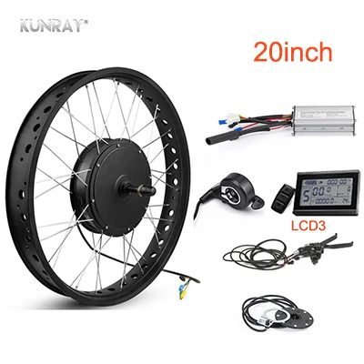 50-55km/h Fat Bike 48V 1500W Electric Motor Wheel 20