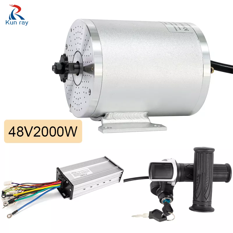 Ebike Motor 48v Brushless Motor Kit 2000w Go Kart Electric Motor High Speed Motor Controller LCD Throttle For Electric Bike