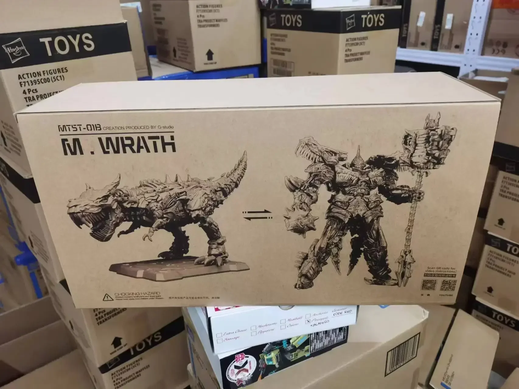 IN STOCK Transformation G-Creations Grimlock MTST-01B MTST01B WRATH Dinosaur Statue Level Painting Action Figure Robot Toy