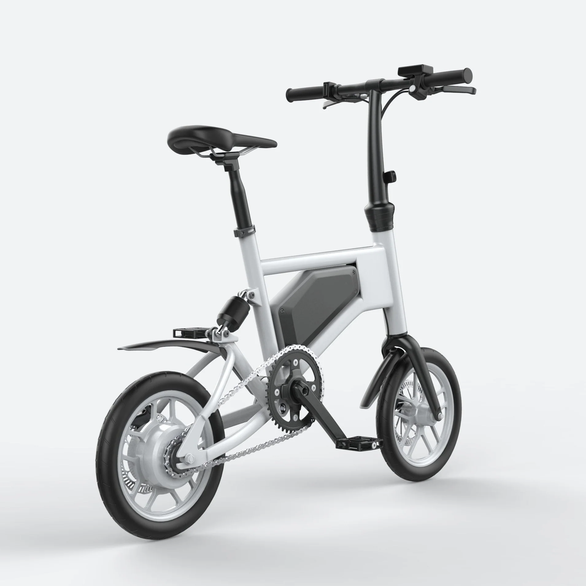 GlareWheel 12'' Foldable Electric Bike Urban Fashion X5 White