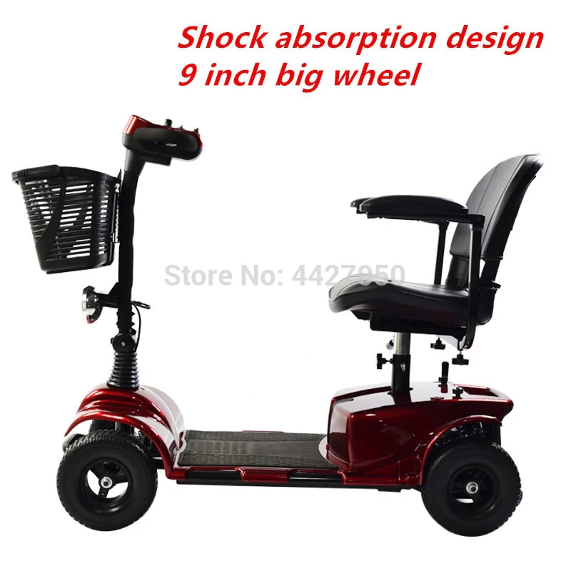 Free shipping 2019 Electric wheelchair  4 wheels  Brushless Motor mobility scooter for adults