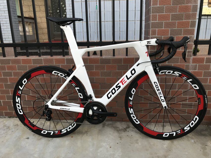 2018 Costelo AEROMACHINE MONOCOQUE one piece Carbon Road Complete Bike Road Bicycle Frame wheels R8000 Group
