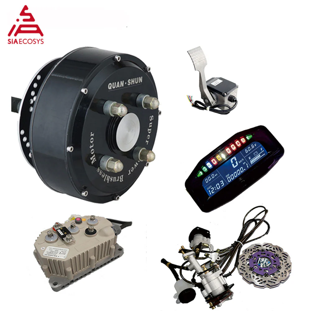 High Quality dual 3000W 205 50H V3 electric car motor conversion kits