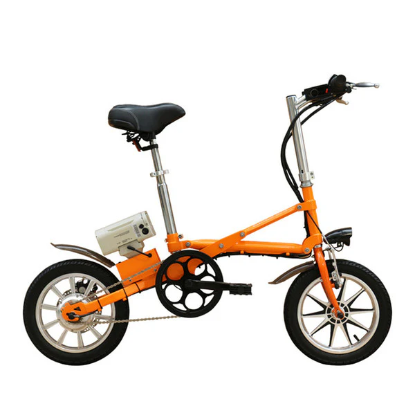 36V250W 14'' folding electric bicycles with lithium battery disc brake brushless motor electric bikes