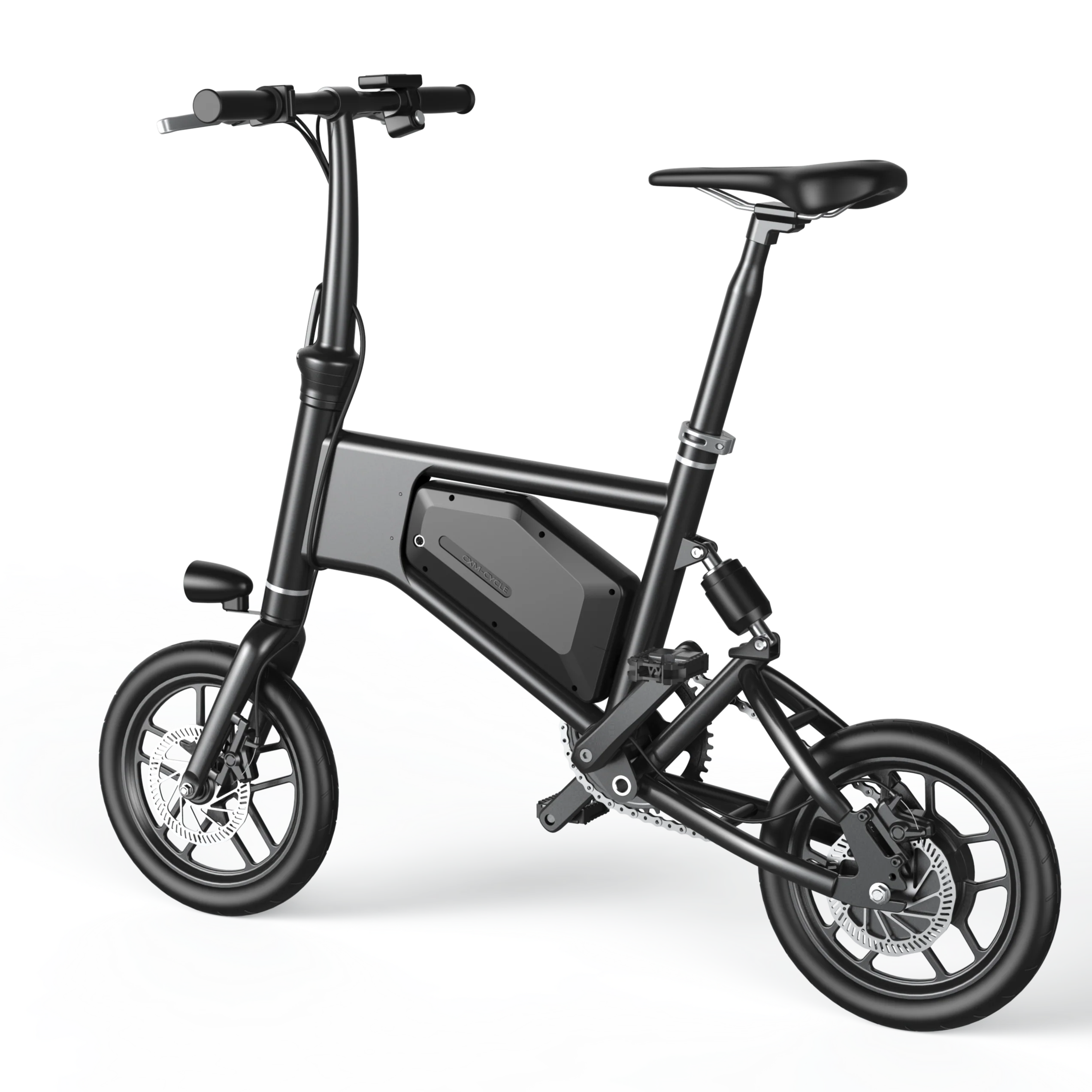 GlareWheel 12'' Foldable Electric Bike Urban Fashion X5 Black