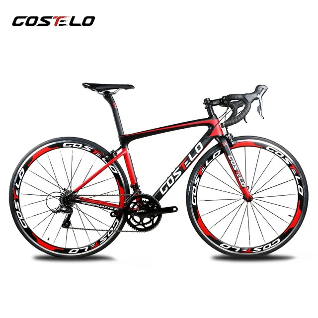 2018 Costelo speedmachine road bicycle carbon bike complete bicycle 40mm wheels 3500 group handlebar stem bici cheap bike