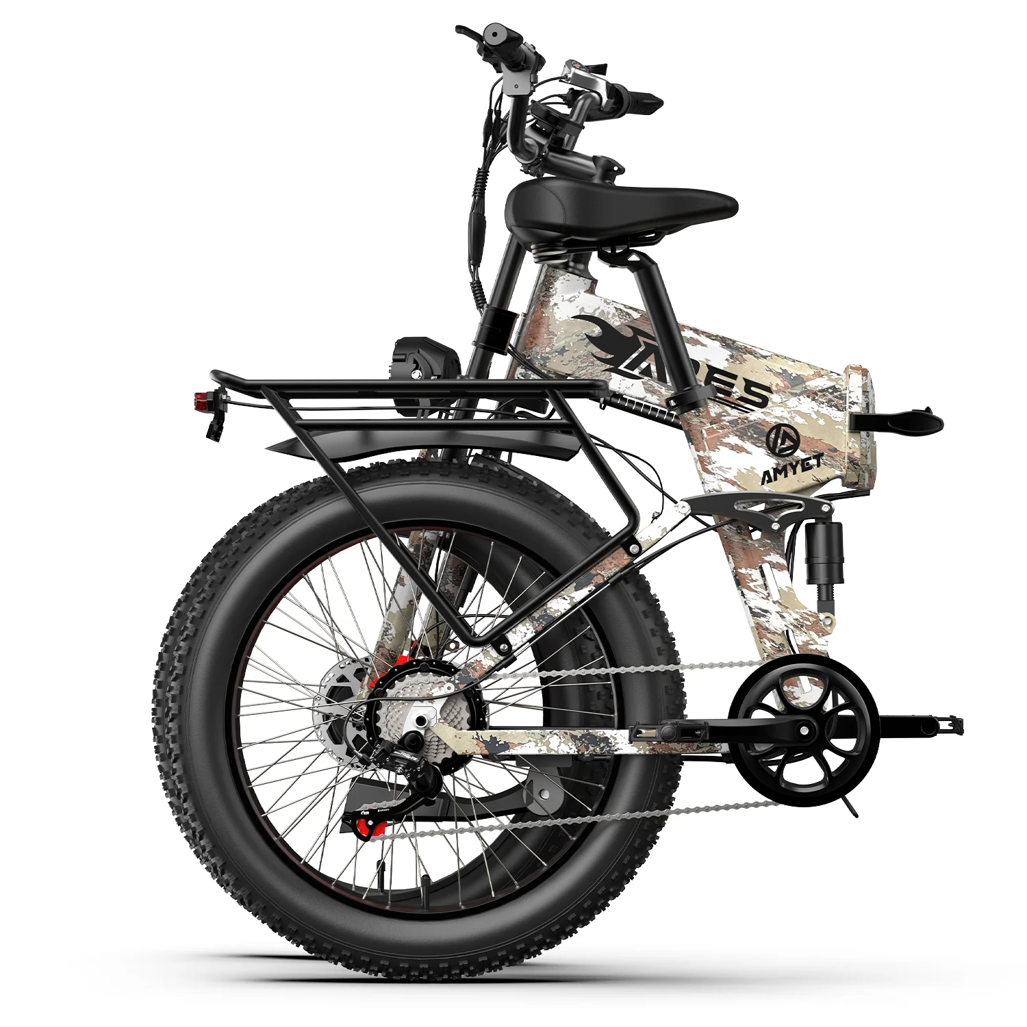 AMYET Ares 2*1000W Dual Motor Electric Mountain Folding Bike 52V/20Ah - Camo